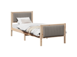 Conjunto 1 Estrado De Cama Plataforma Vidaxl Castanho Madeira De Pinho Maciça (80 X 200 Cm)