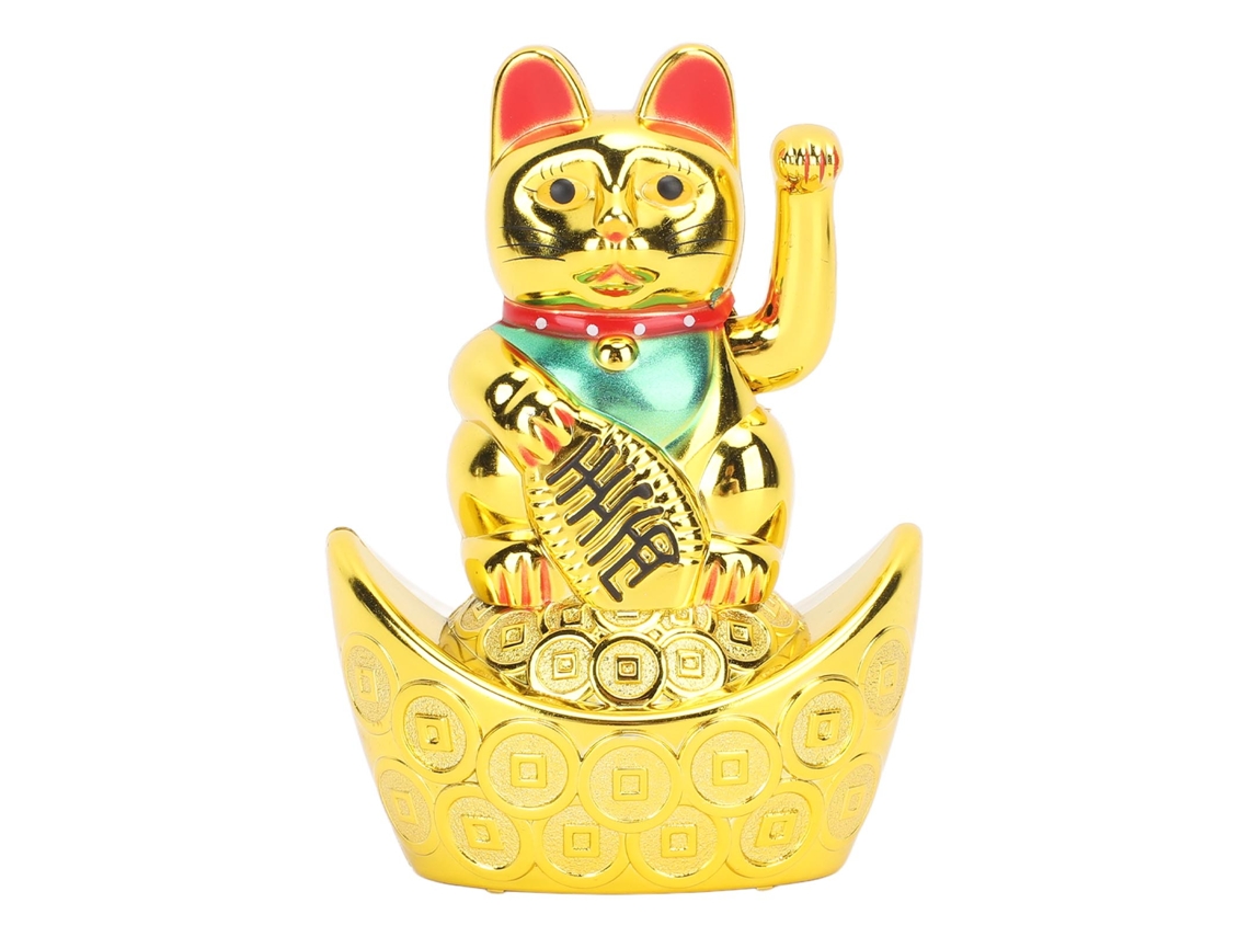 Gato da Sorte LAXISCREED com Braço Mexendo Dourado Plástico