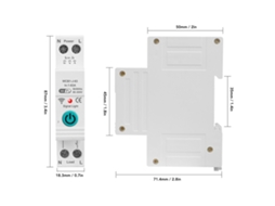 Laxiscreed Interruptor Wifi Monofásico Com Controle Inteligente Tuya Para Câmaras E Instalação Em Guia