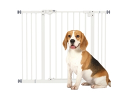 Apagador Cães para e Pets 2 Extensões com Largura Ajustável de Até 100 Cm Trava Automática, Branca
