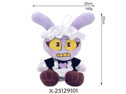Brinquedo de Pelúcia Palhaço Circo Digital, Coelho Sentado com Roupa Preta, Boneco Macio GOKOCO