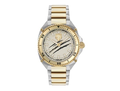 Relógio Homem Thunder Force 47,00 Mm Bracelete De Aço Cor Da Bracelete Dourado, Prateado Cinza À Prova De Água 5 Bar Philipp Plein Sport