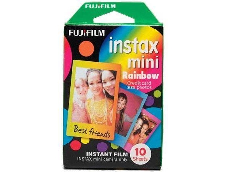 Carga ColorFilm Instax Mini Rainbow 10x Folhas