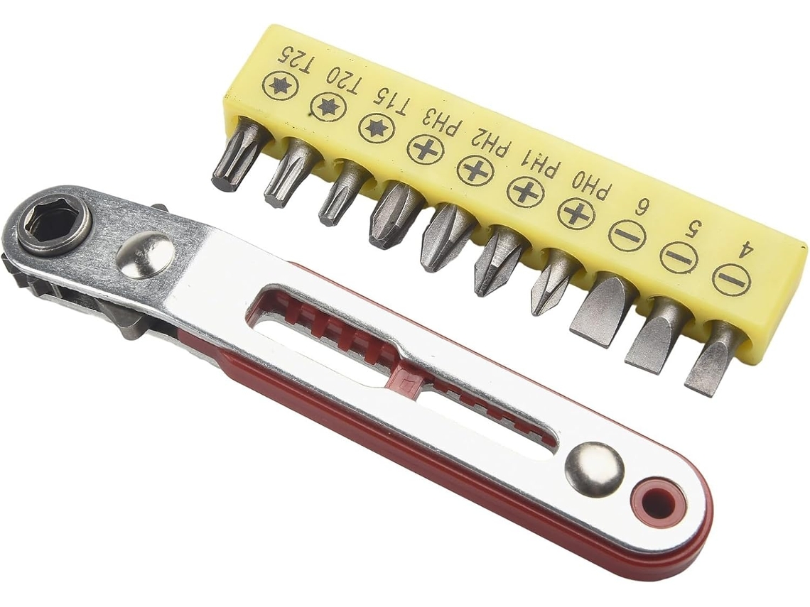 Chave De Com Cabeça Em Aço Cabo Ergonômico E 10 Bits 25 Mm.