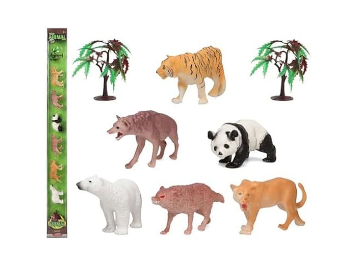 Conjunto De Animais Selvagens - Bigbuy Fun - S1123531 - 8 Peças - Multicolorido - A Partir De 3 Anos