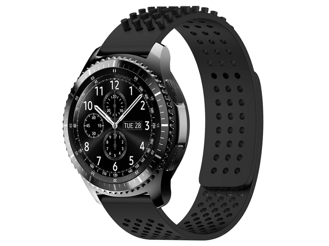 Pulseira De Silicone Respirável Com Furos De 22 Mm E Bolinhas 3d