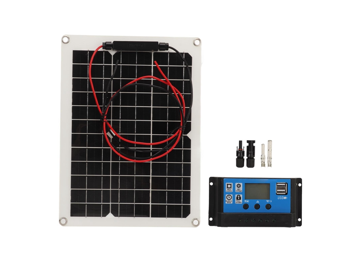 Kit Carregador de Painel Solar de 15W (À prova d'água IP67, Alta Compatibilidade)