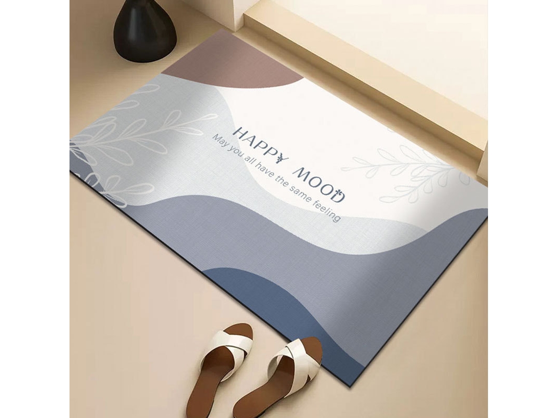 Tapetes de Banho Antiderrapantes Absorventes de Secagem Rápida para Decoração de Banheiro Padrão 9 EVELTEK 50x80cm