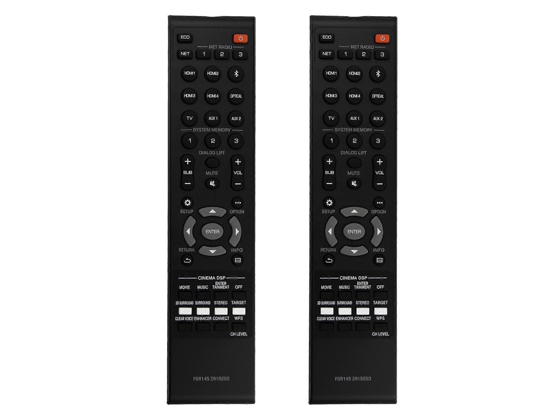 2 Controles Remotos De Substituição Fsr145 Zr15250 Para Barra De Som Yamaha Musiccast (modelo Ysp-5600)