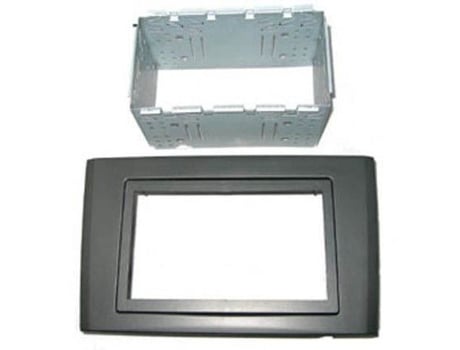 Adaptador Frontal de Rádio Automotivo Din Duplo Preto com Gaiola de Metal VOLVO Xc90