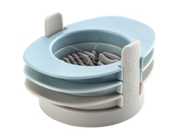 Fatiador de ovos Nova Line Linjou 3 em 1 com fios de aço inox, azul