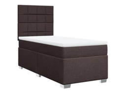 Cama box spring VIDAXL Marrom Tecido (90x190 cm)