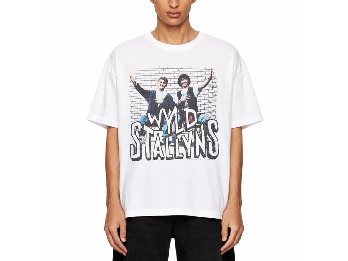 Rockinstone Bill And Ted Sketchy Stallyns White Adult T-shirt Size:xxxl