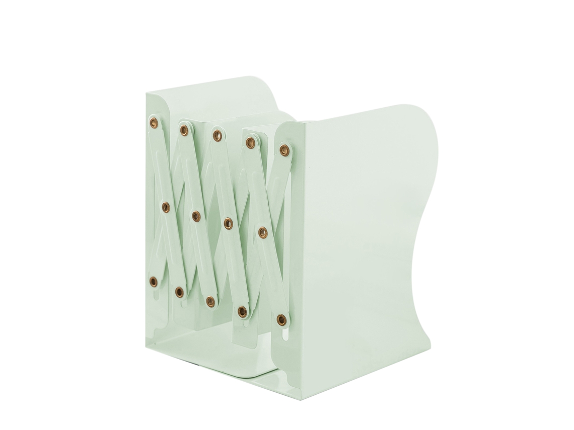 Sujetalibros Retráctiles Flexibles De Gran Tamaño Sin Adhesivo, De Metal, Para Escritorio, Color Verde Claro, Para Estanterías De Oficina