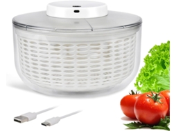 Centrifugadora De Salada Elétrica 6,3l Recarregável Usb Com Cesto Filtro