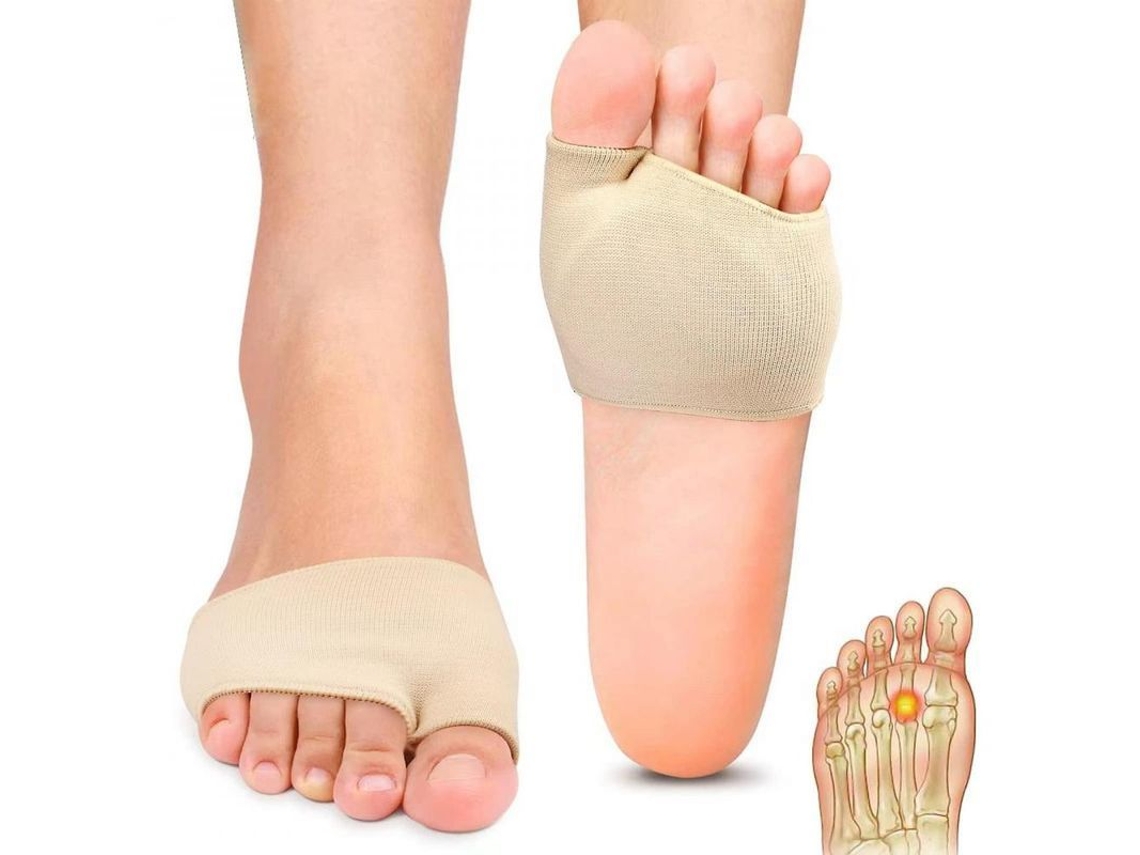 2 pares de palmilhas metatarsianas, de gel, suaves, para aliviar dor no antepé e neuroma de Morton