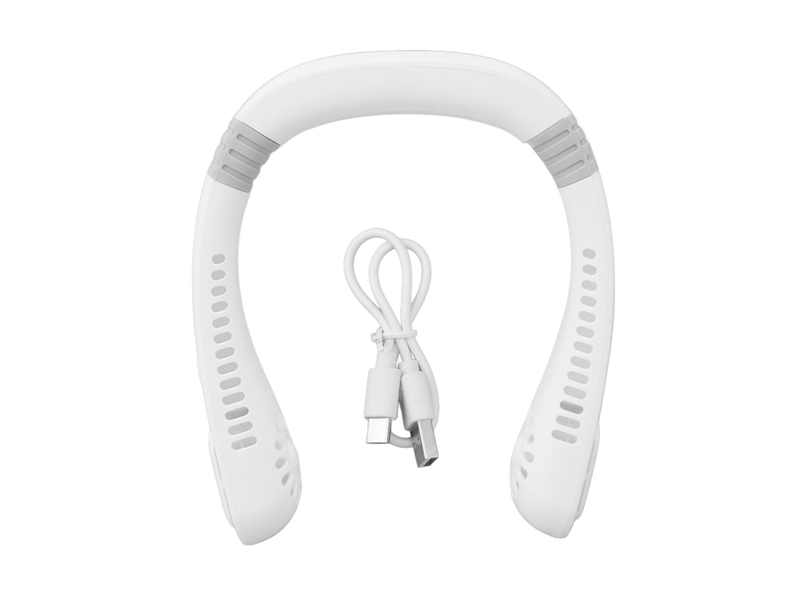 Pescoço Primerox Ventilador Semi Palhetas com Led, Recarregável