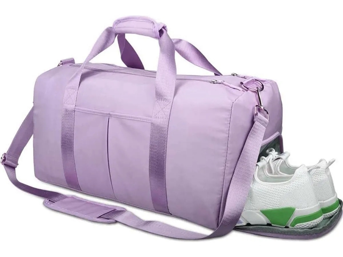 Lurelia Bolsa De Viagem Em Nylon Com Compartimento Para Sapatos, Bolso Molhado E Alça Ajustável