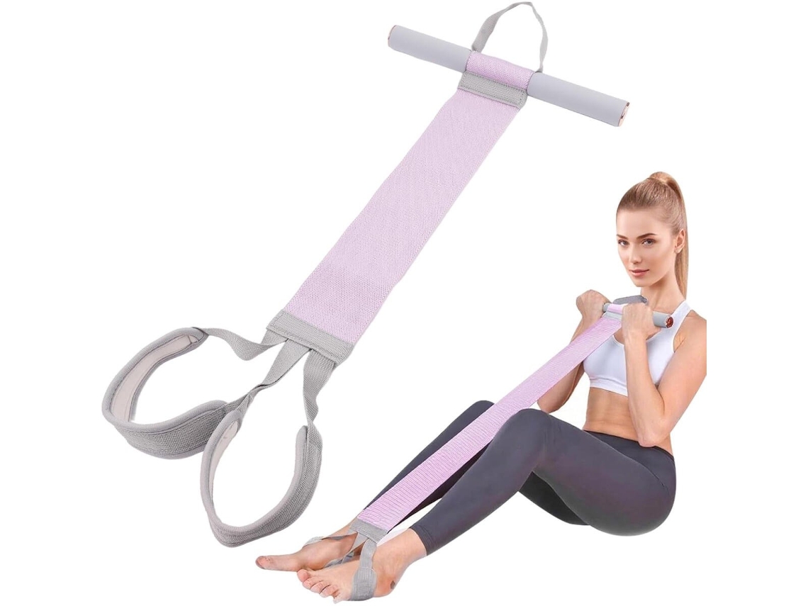 Faixa de Resistência com Pedal 65*32 Cm 32 Cm para Ioga e Abdominais Roxa AQUAFORGE