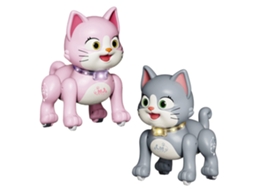 Gato Robô de Estimação Cor de rosa com Comando Remoto de 2,4 Ghz, Recarregável, com Luzes e Música, Brinquedo Fofo para Crianças. MDUG