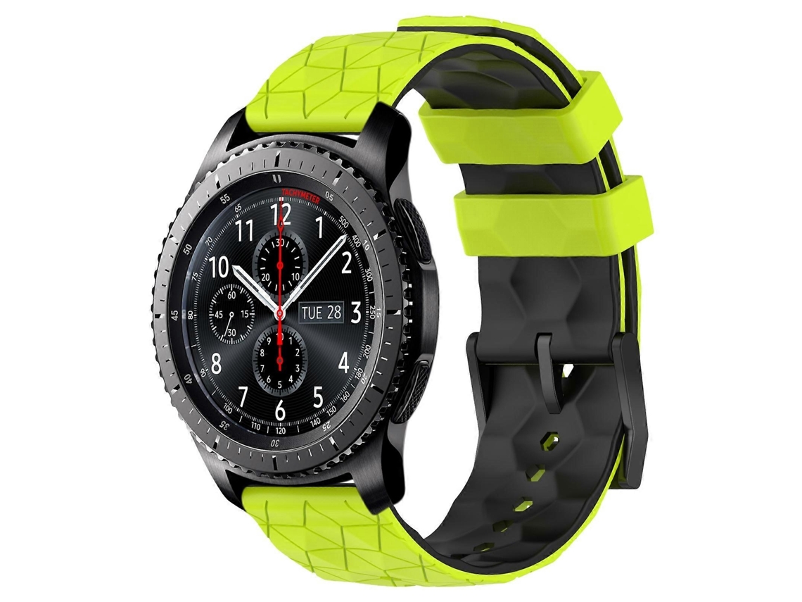Pulseira De Silicone Bicolor Com Estampa De Futebol Para Samsung Gear S3 Frontier 22mm