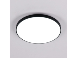 Plafonnier Led Redondo,24w 6500k Branco Frio,moderno,preto,ip54 Impermeável,2700lm,para Banheiro,sala,cozinha,quarto,corredor,ø 27cm Btforus
