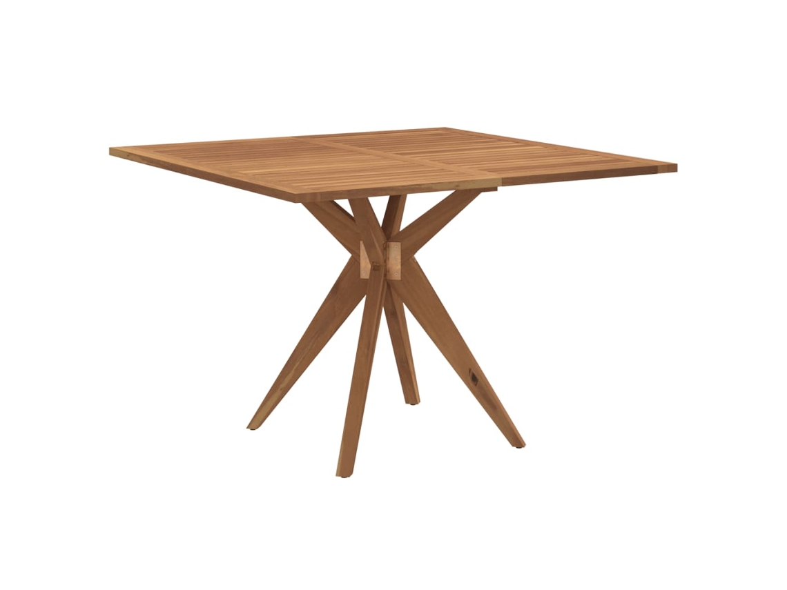 Mesa de jardim VIDAXL Marrom Madeira (110x110x75 cm)