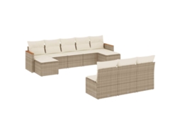 Garden Sofa Set, Garden Sofa Sets Vidaxl Bege Rattan / Vime (n/a)