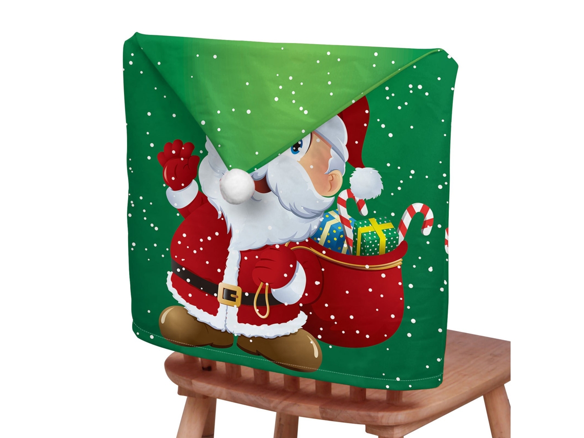 Laxiscreed Conjunto De 4 Capas De Cadeira Natalícias Em Pelúcia Para Decoração Festiva