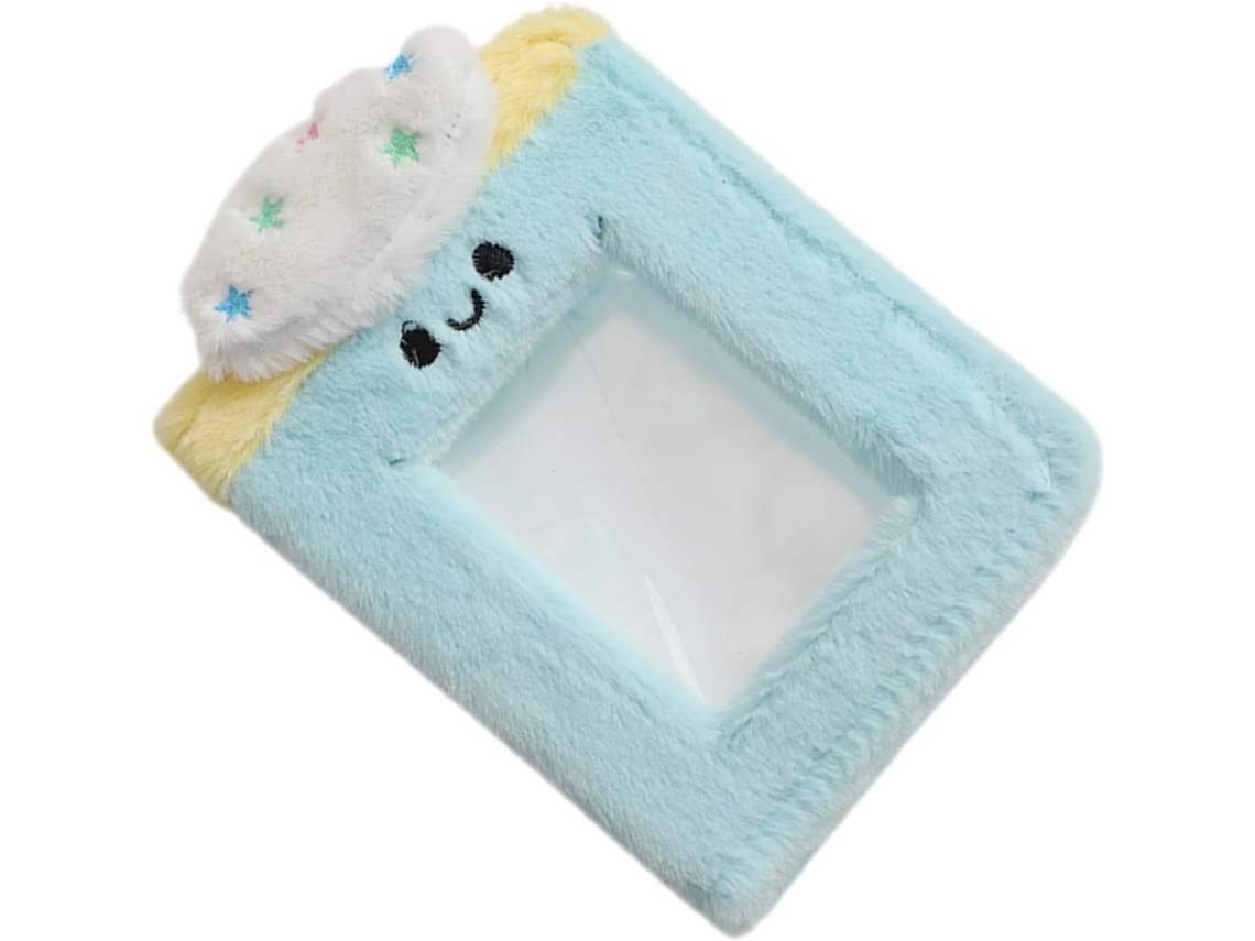 Jojofuny Álbum Foto Em Peluche 3 Bolsas Bleu Mini Livre Foto Fait Principal Pochettes Transparentes Brilhantes