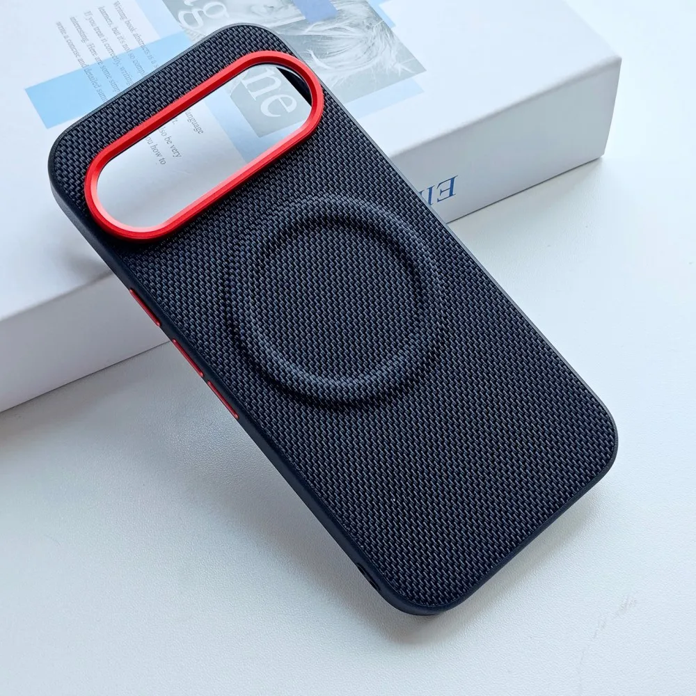 (preto, Google Pixel 10 Pro) Capa Magnética De Luxo Com Textura De Couro Pu Trançado – Capa Protetora Antichoque