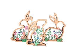 Laxiscreed Conjunto De 3 Figuras De Coelho De Páscoa Para Decoração De Sala E Jardim