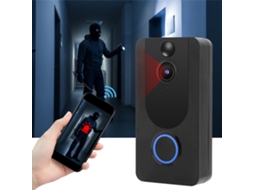 Campainha De Vídeo Sem Fio Inteligente Com Controle Remoto E Interfone Com Lente De 140° E Visão Noturna Para Segurança Residencial Slowmoose