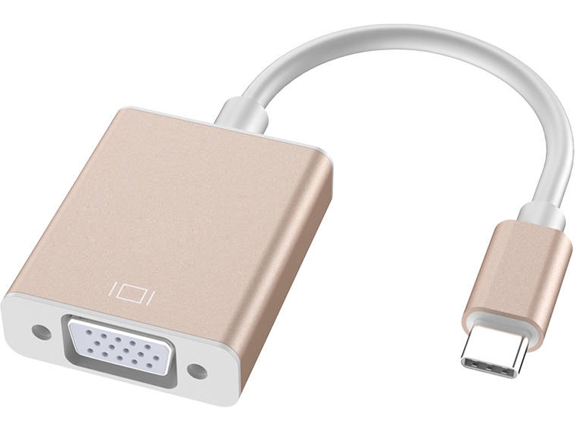 Conversor HOWEI Type C to VGA (Dourado)