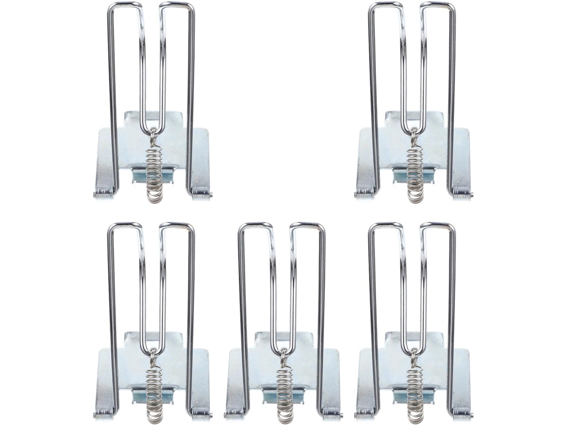 Conjunto De 5 Clipes Metálicos Prateados Para Gaveta De Dinheiro, Práticos E Fáceis De Instalar