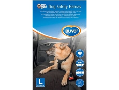 Peitoral DUVO + e Cinto de Segurança para Cão (Tamanho: L)