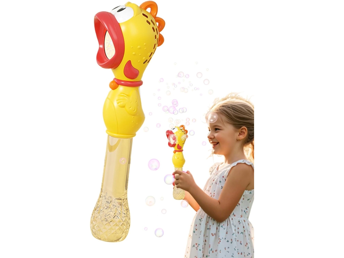 Varinha De Bolhas De Sabão Em Formato De Galinha Brinquedo Recarregável Para Crianças De 3 A 5 Ano Vayotoy
