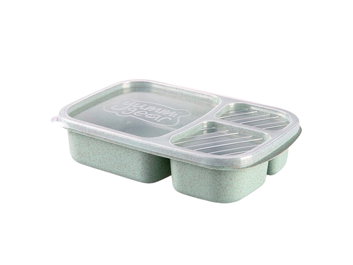 Lancheira, 3 Compartimentos, Empilhável, Para Lanches, Adequado A Micro-ondas, Para Organização Doméstica Na Cozinha E Bancada