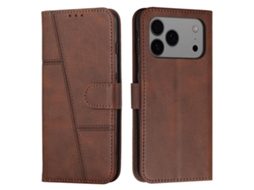Capa Para Iphone 17 Pro Max Em Couro De Bezerro Com Fivela