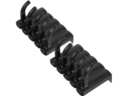 Conjunto De 10 Ganchos De Plástico Preto Para Fones De Ouvido E Monitores Da Packove, Com Encaixe Largo