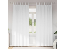 Vidaxl Cortinas Blackout Com Argolas 2 Pcs Branco Puro 260 X 140 Cm
