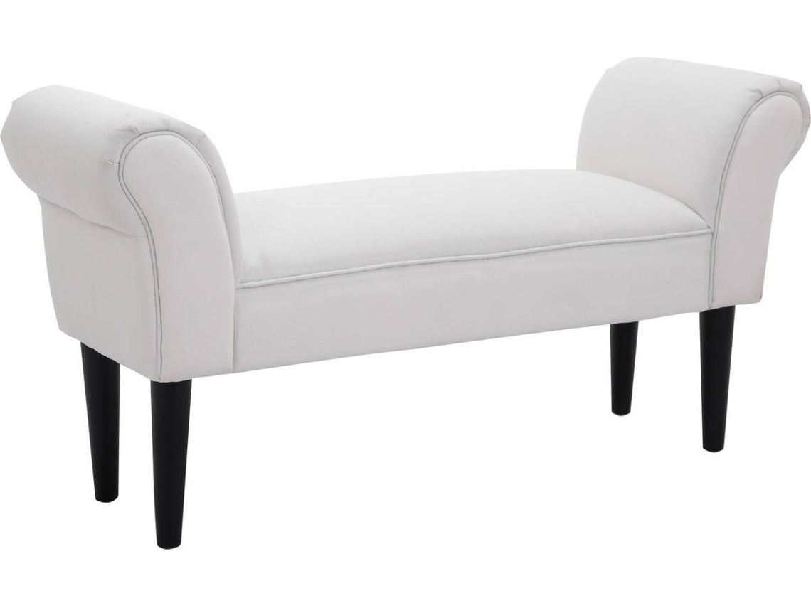 Banqueta HOMCOM Madeira Branco (102x31x51cm)