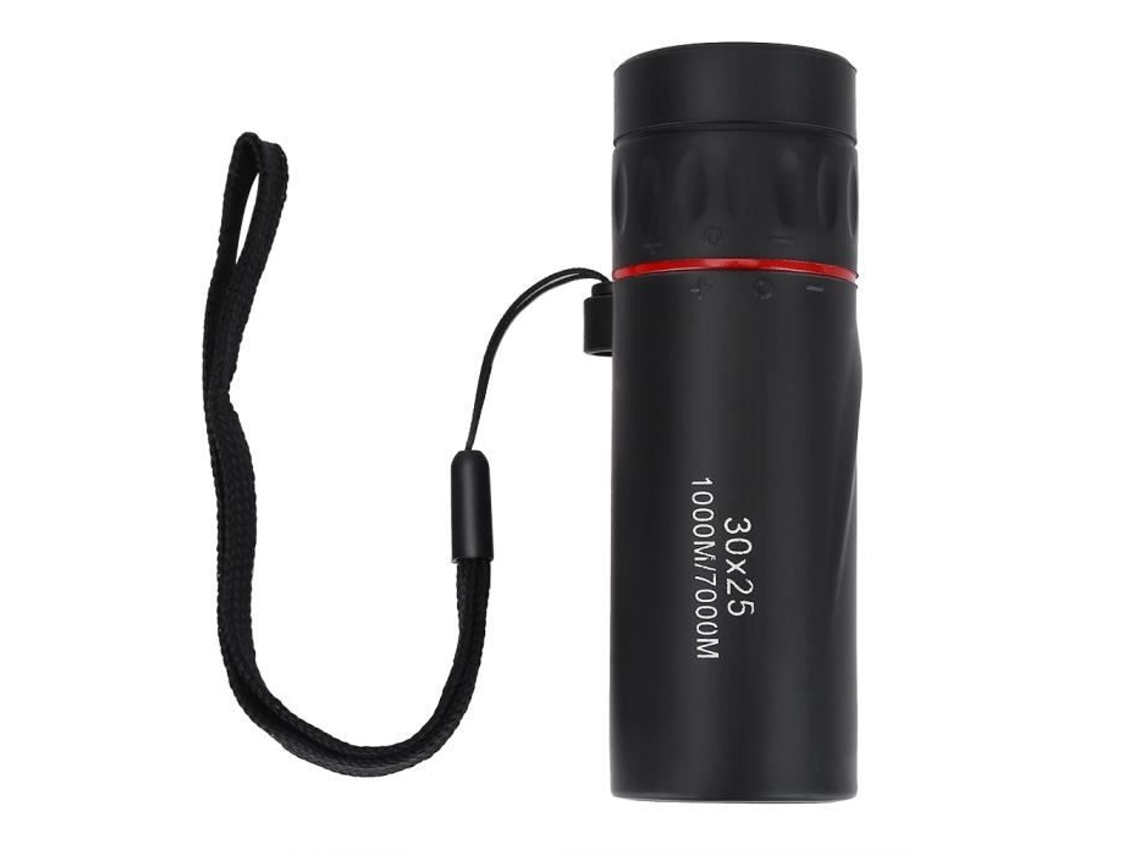 CIKONIELF Telescópio 30X25 7X Ampliação Zoomable Telescópio Monocular Preto Multiuso 30X25 para Viagens Ao Ar Livre