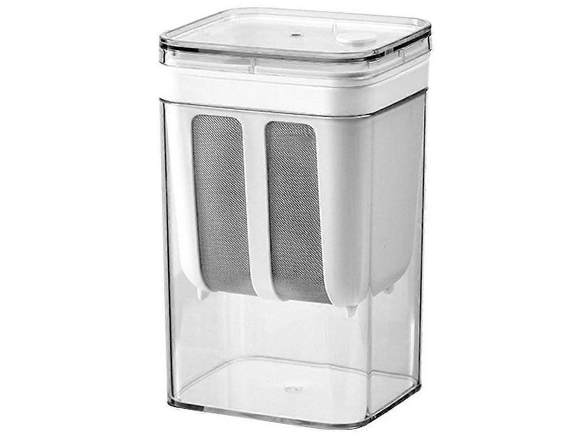 Filtro de Iogurte Grego 1100ml Inox Branco Queijo Leite de Nozes S/MARCA