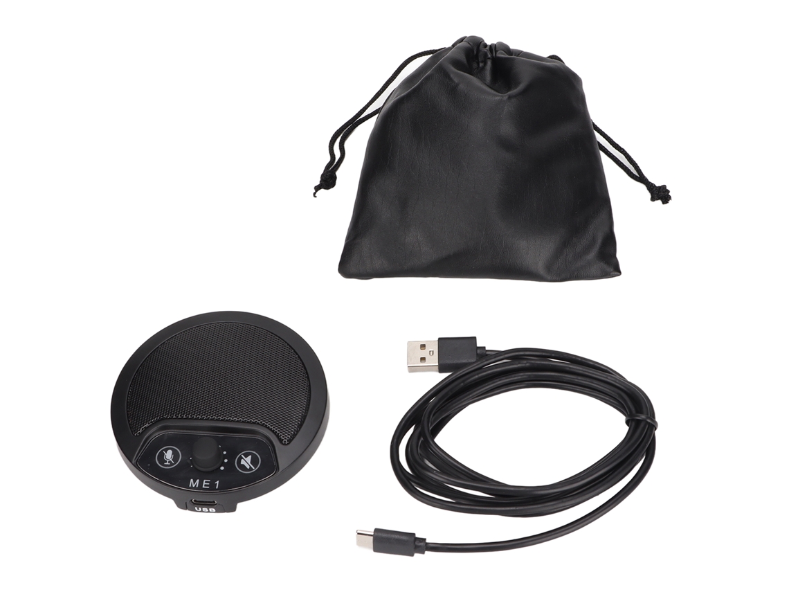 Microfone USB estéreo para conferências, omnidirecional, com botão de mudo CHABERLU