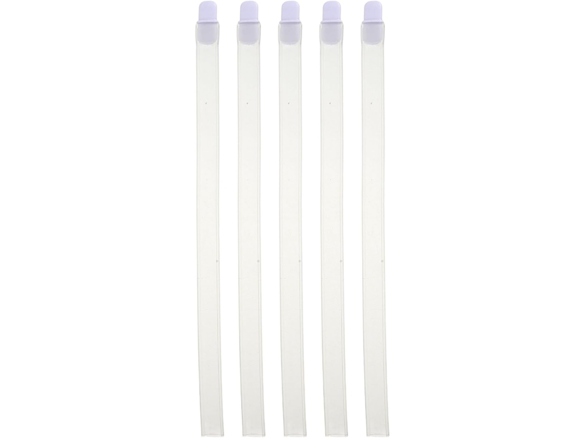 Pulseira de identificação médica tubular de 5 peças para pacientes com inserto para pedregulhos, pulseira ajustável para uso.