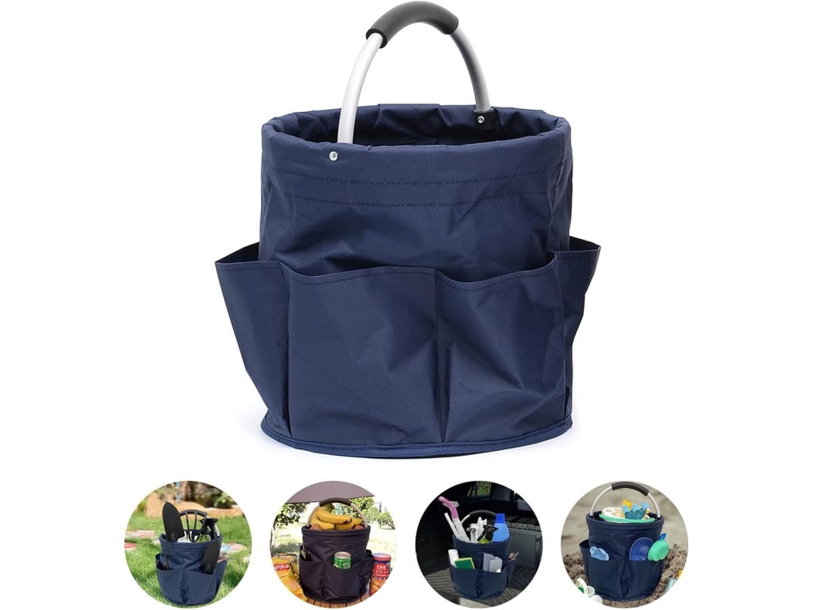 Bolsa De Armazenamento Jardim, Sacola De Ferramentas Jardim, Multifuncional Para Organização Azul Escuro
