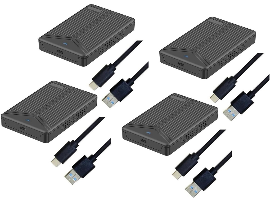 Gabinete Para Ssd Portátil De 2,5 Polegadas Com 4 Portas Usb 3.1 E Suporte De 15 Mm.