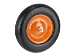 Pneu Pu Maciço Para Carrinho De Mão 4.00-8 Com Eixo