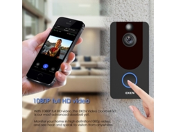 Lurelia Videoporteiro Inteligente, 1080p, Wi-fi, Visão Noturna, Sensor Pir, Sem Fios, Cartão Sd